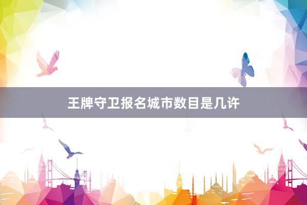 王牌守卫报名城市数目是几许